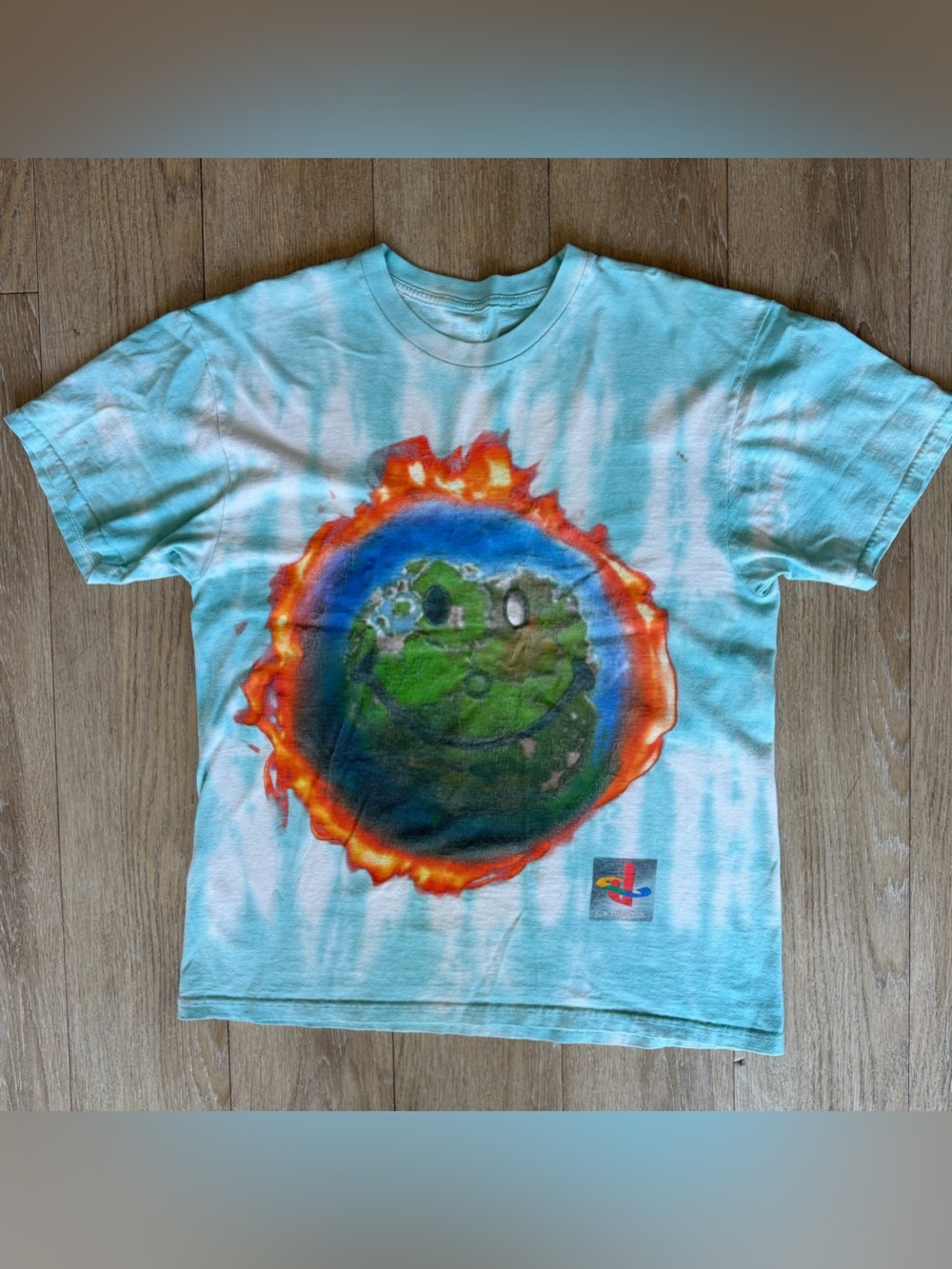 Travis Scott Astroworld blue tie-dye cotton t-shirt Size M